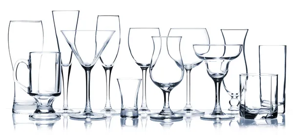Glasserie - alle Cocktailgläser — Stockfoto