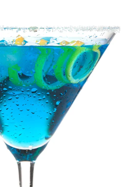 马提尼鸡尾酒集合-蓝色 — 图库照片