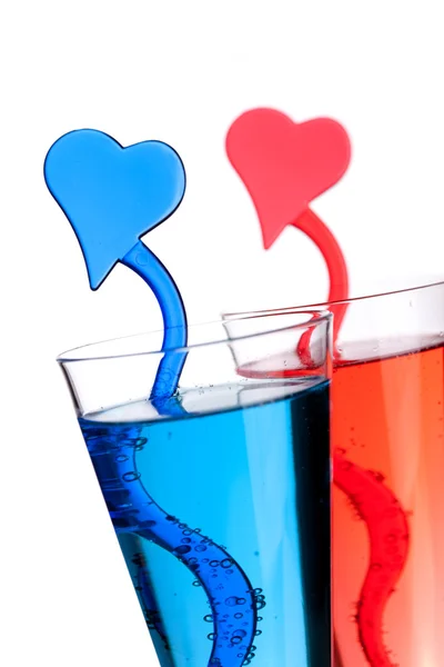 Two champagne alcohol cocktails — Stock Photo, Image