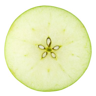 Macro food collection - Green apple slic clipart