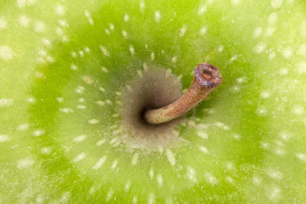 Macro coleta de alimentos - maçã verde — Fotografia de Stock