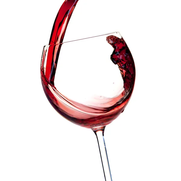 Colecção de vinhos - Vinho tinto é derramado int — Fotografia de Stock