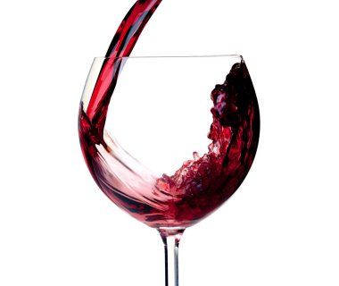 Wine collection - Red wine is poured int clipart