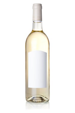 Wine collection - White wine in bottle clipart