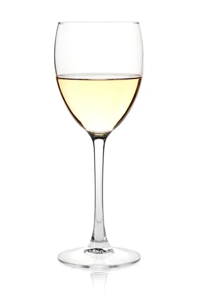 在玻璃中红酒收藏-白色酒 — 图库照片
