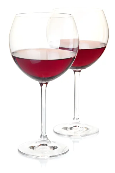 赤ワインをグラスで — ストック写真