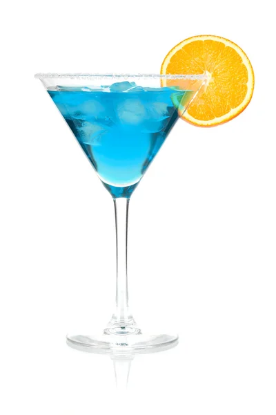 Коллекция коктейлей - голубой мартини с — стоковое фото