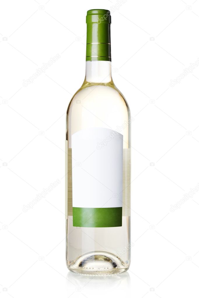 Wine collection - White wine in bottle w