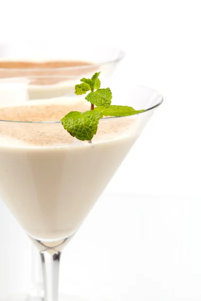 Alcohol cocktail with milk and mint — Stock Photo, Image