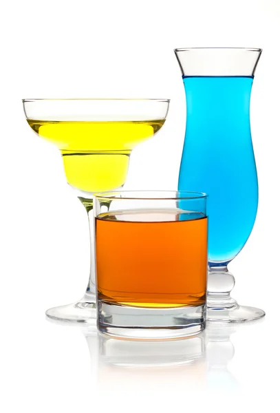 Molti cocktail a colori — Foto Stock