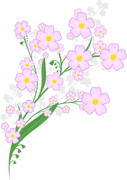 Il ramo dei fiori lilla — Vettoriale Stock