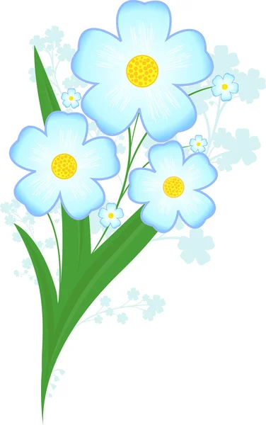 I fiori blu primaverili — Vettoriale Stock