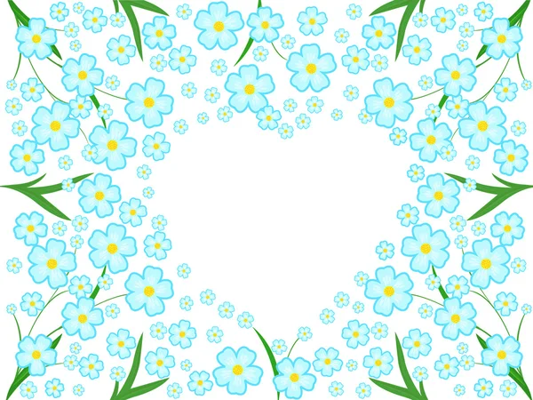 Шаблон синих цветов — стоковый вектор