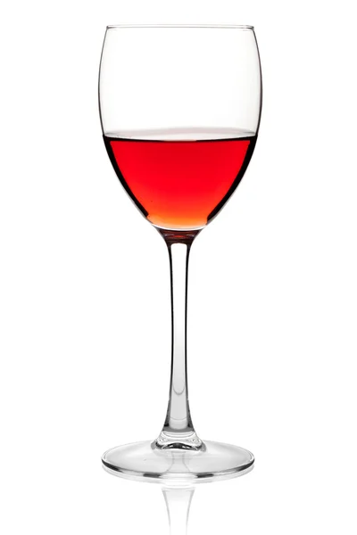 Розовое вино в стакане — стоковое фото