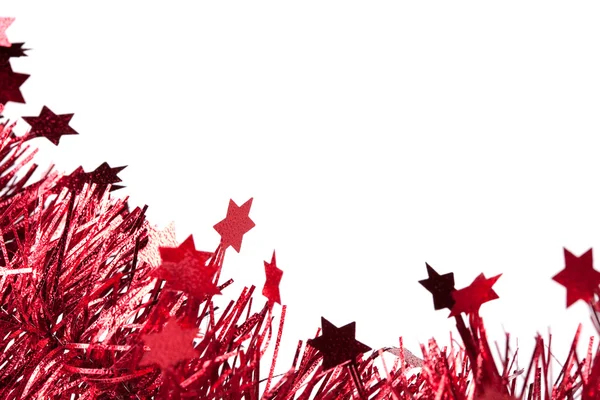 Christmas decor met sterren op witte achterzijde — Stockfoto