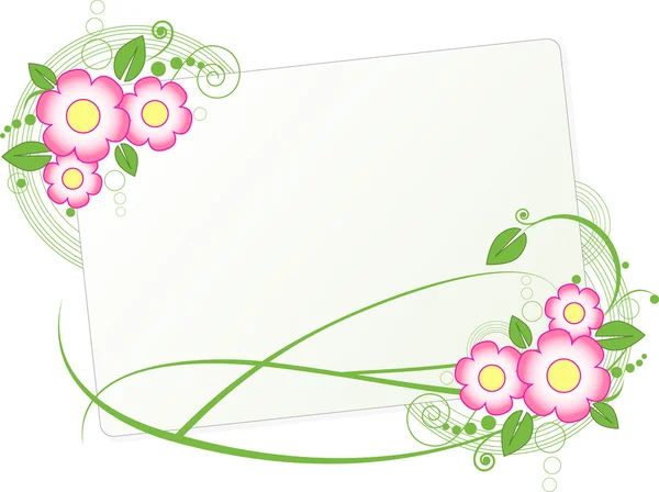 Frame with the flowers — Stock Vector