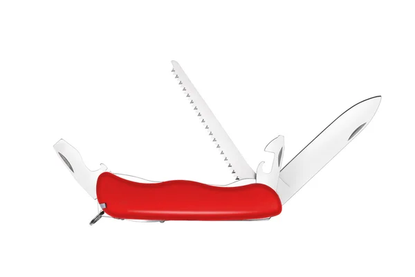Allzweck rotes Schweizer Messer — Stockfoto