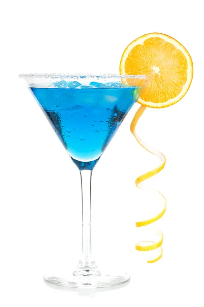 Коллекция коктейлей - голубой мартини с — стоковое фото