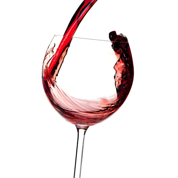 Vin insamling - rött vin hälls — Stockfoto