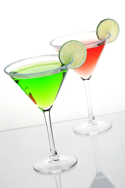 Dois coquetéis de álcool — Fotografia de Stock