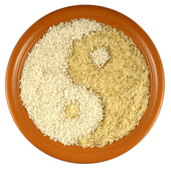 Plåt av olika sorters ris — Stockfoto