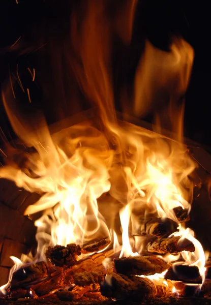 火焰或火灾为背景 — 图库照片