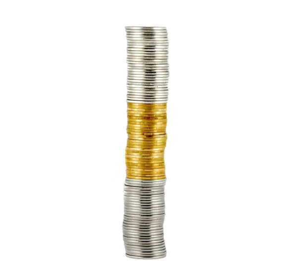 Kolumn av mynt — Stockfoto