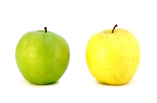 Жовті і зелені яблука — стокове фото