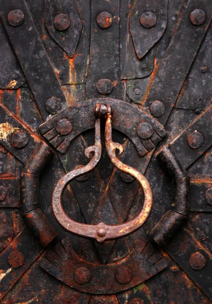 Velho metal porta fundo — Fotografia de Stock
