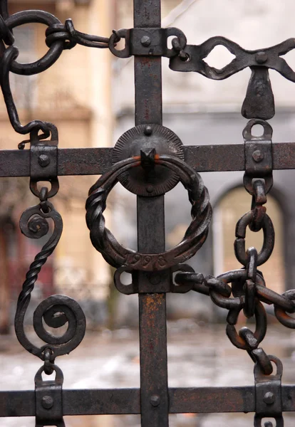 Fondo de puerta de metal viejo — Foto de Stock