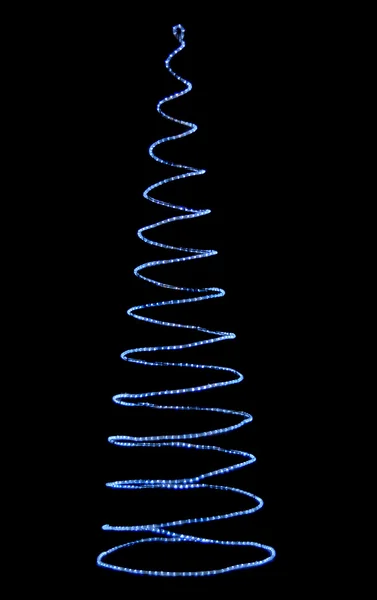 もう一度黒青のクリスマス ツリー — ストック写真