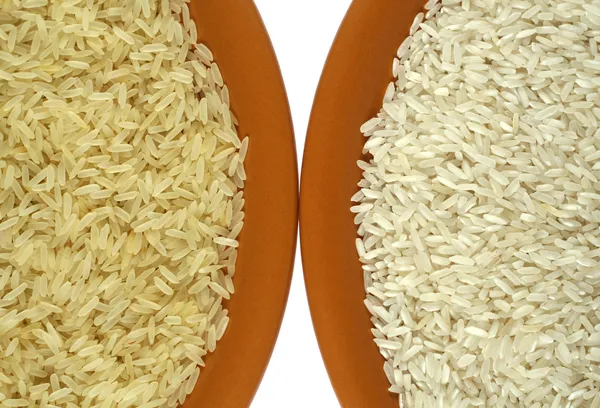 Белый и желтый (парфюмерный) рис — стоковое фото