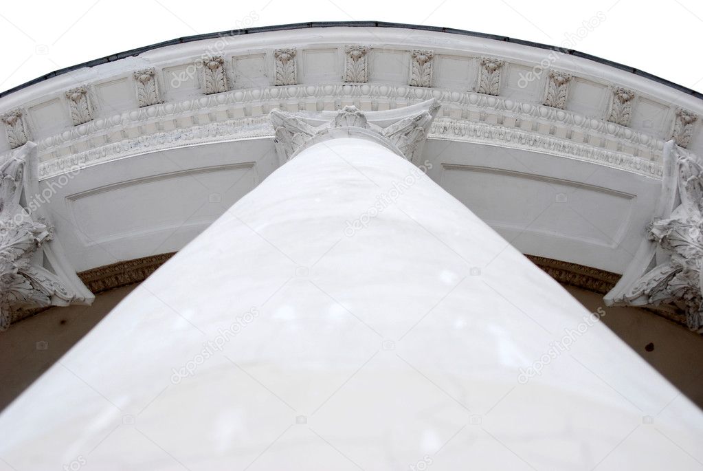 White column of museum