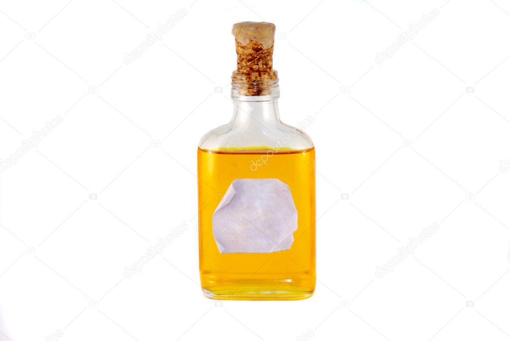 An old corked medicine bottle again whit