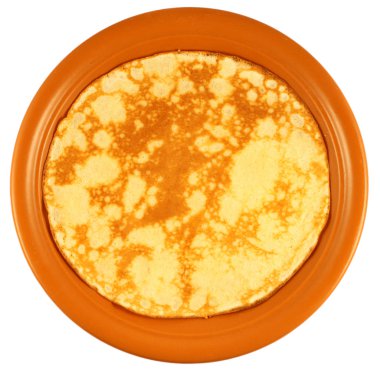 Fresh pancake on a plate clipart