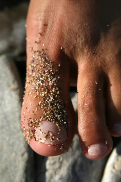 砂に指 — ストック写真
