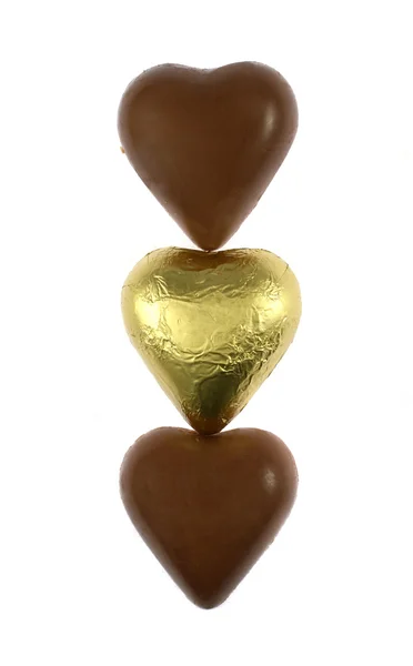 チョコレートの心 — ストック写真