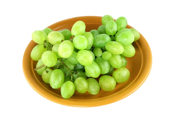 Grüne Trauben auf einem Teller — Stockfoto