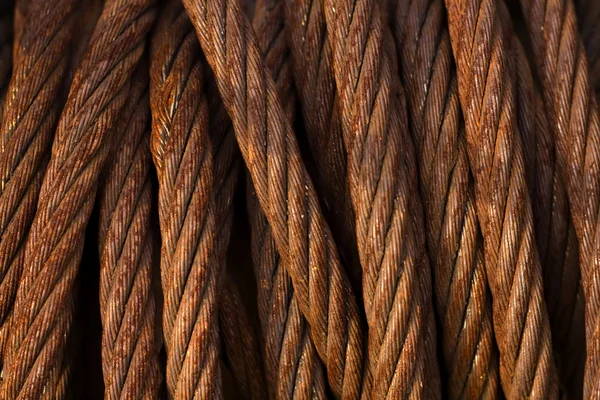 Rusty iron rope background — Stock Photo, Image