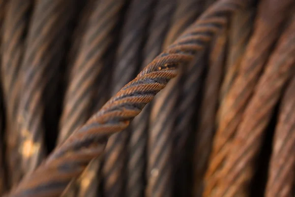 Rusty iron rope background — Stock Photo, Image