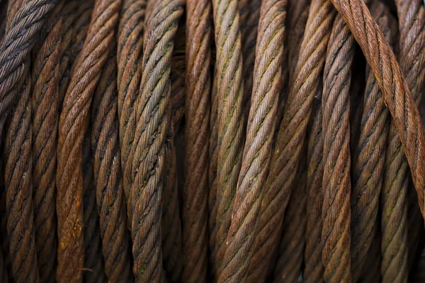 生锈的铁绳背景 — 图库照片