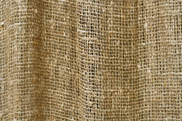 Rough burlap curtain background — Stock Photo, Image