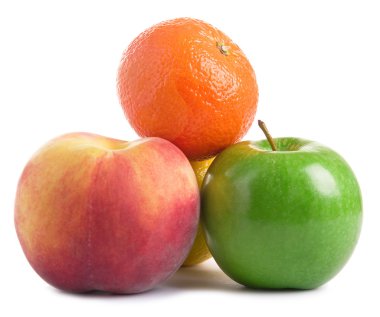 Some fruits on white clipart