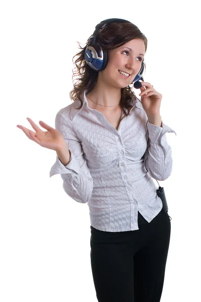 stock image Girl in headphones