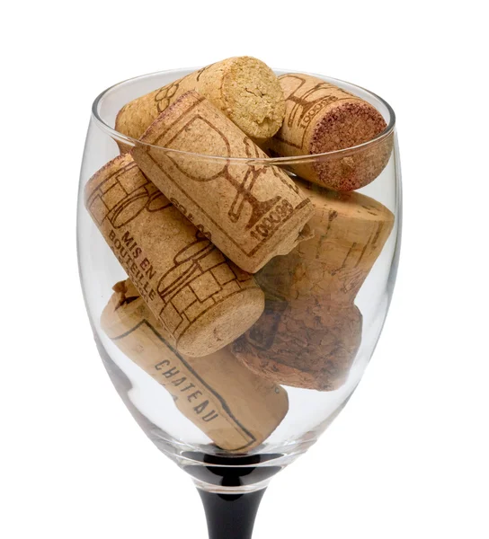 Corks and glass — Stock Photo, Image