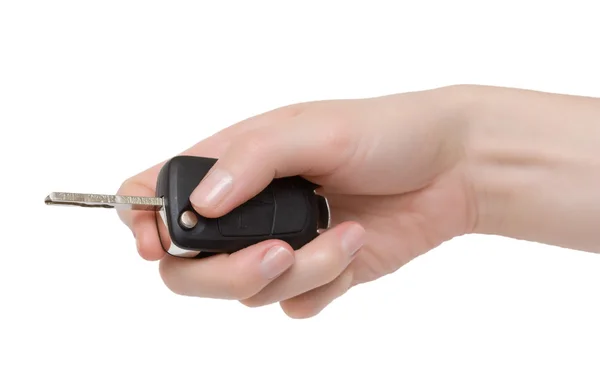 Сложите ключи от автомобиля в руке — стоковое фото