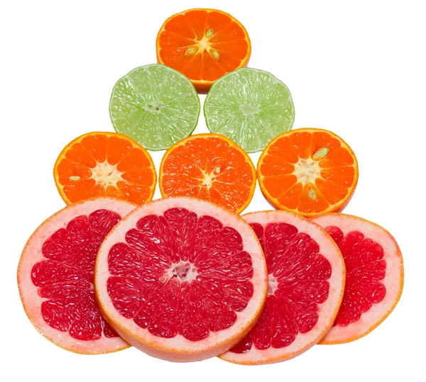 Sections of citrus fruits — Stock Photo, Image