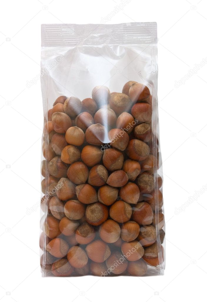 Pack of hazelnuts