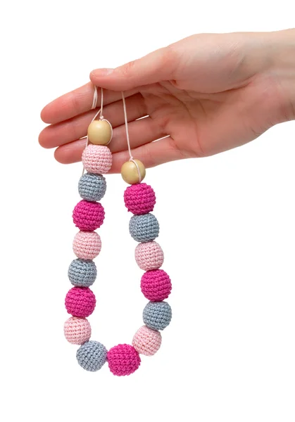 Цветное бусиновое ожерелье — стоковое фото