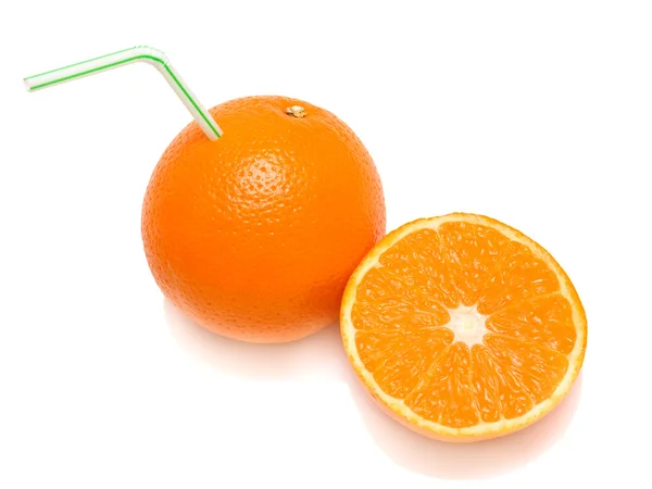 橙色和半 — 图库照片
